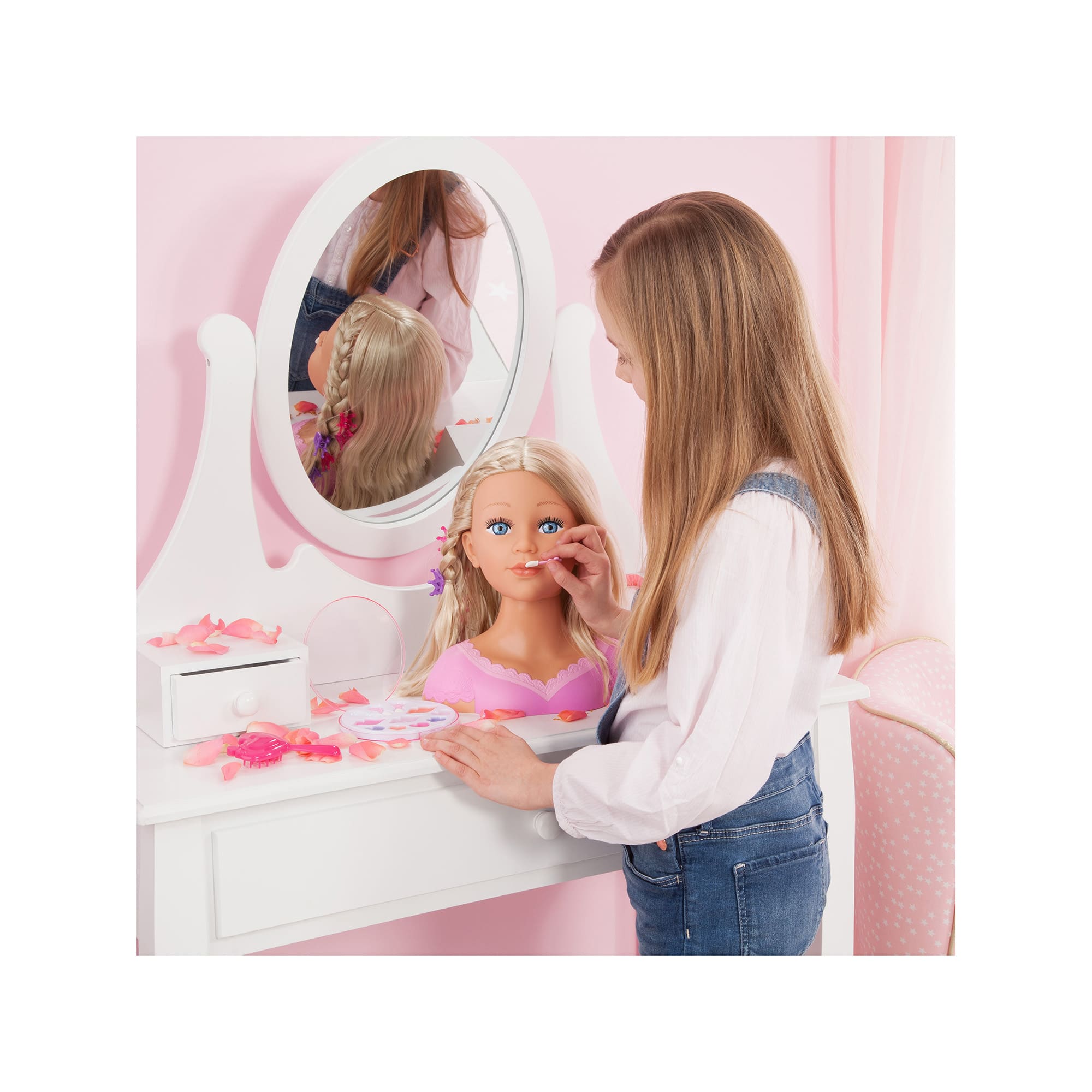 Bayer Design Charlene Super Model Blond Haired Styling Head with Makeup